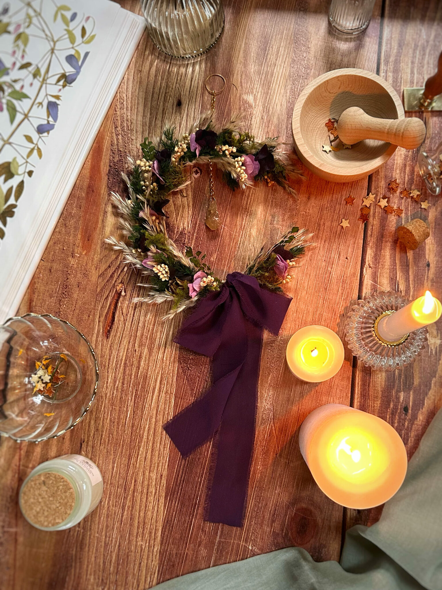 Origines - Lune en fleurs séchées et stabilisées