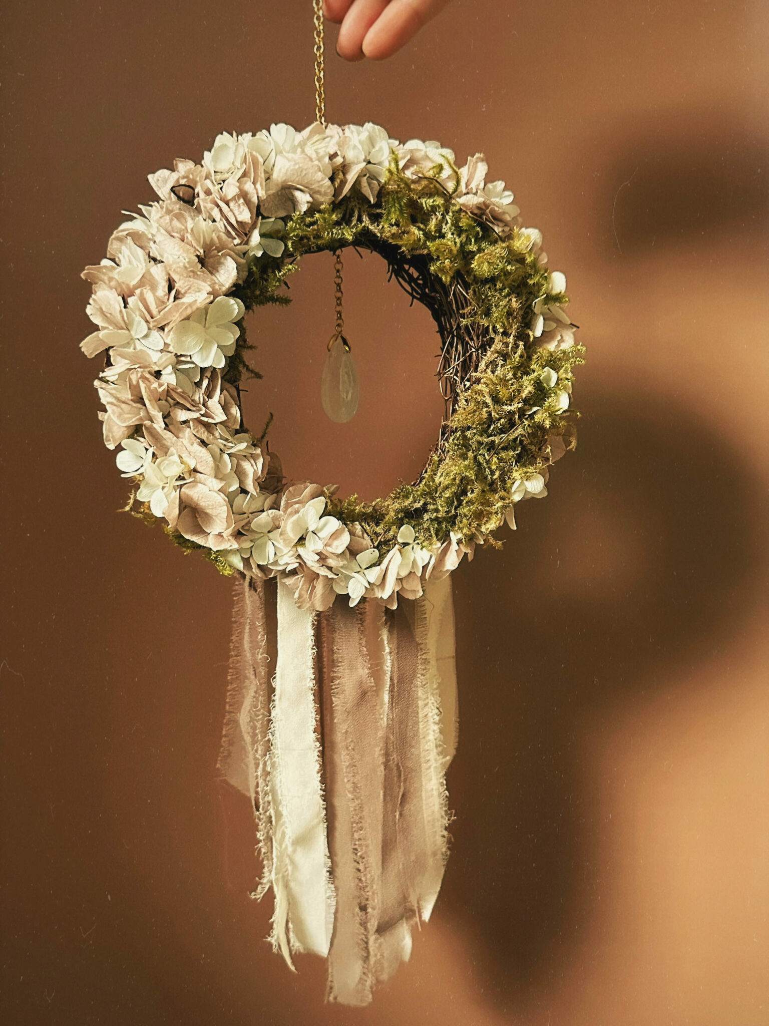 Esprit - Grande couronne thème SPECTRUM avec Cristal de roche