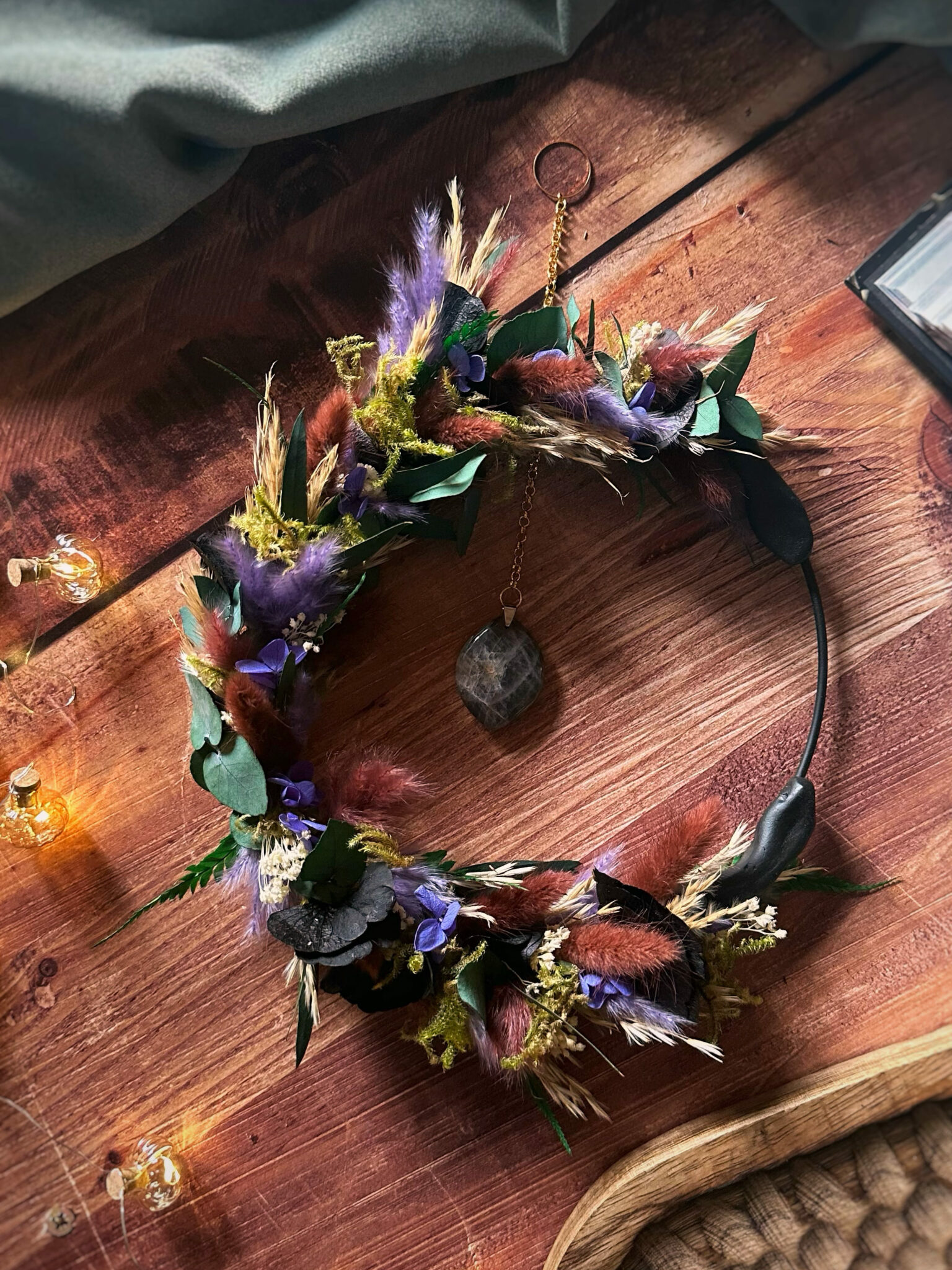 REBORN - Couronne en fleurs séchées et stabilisées