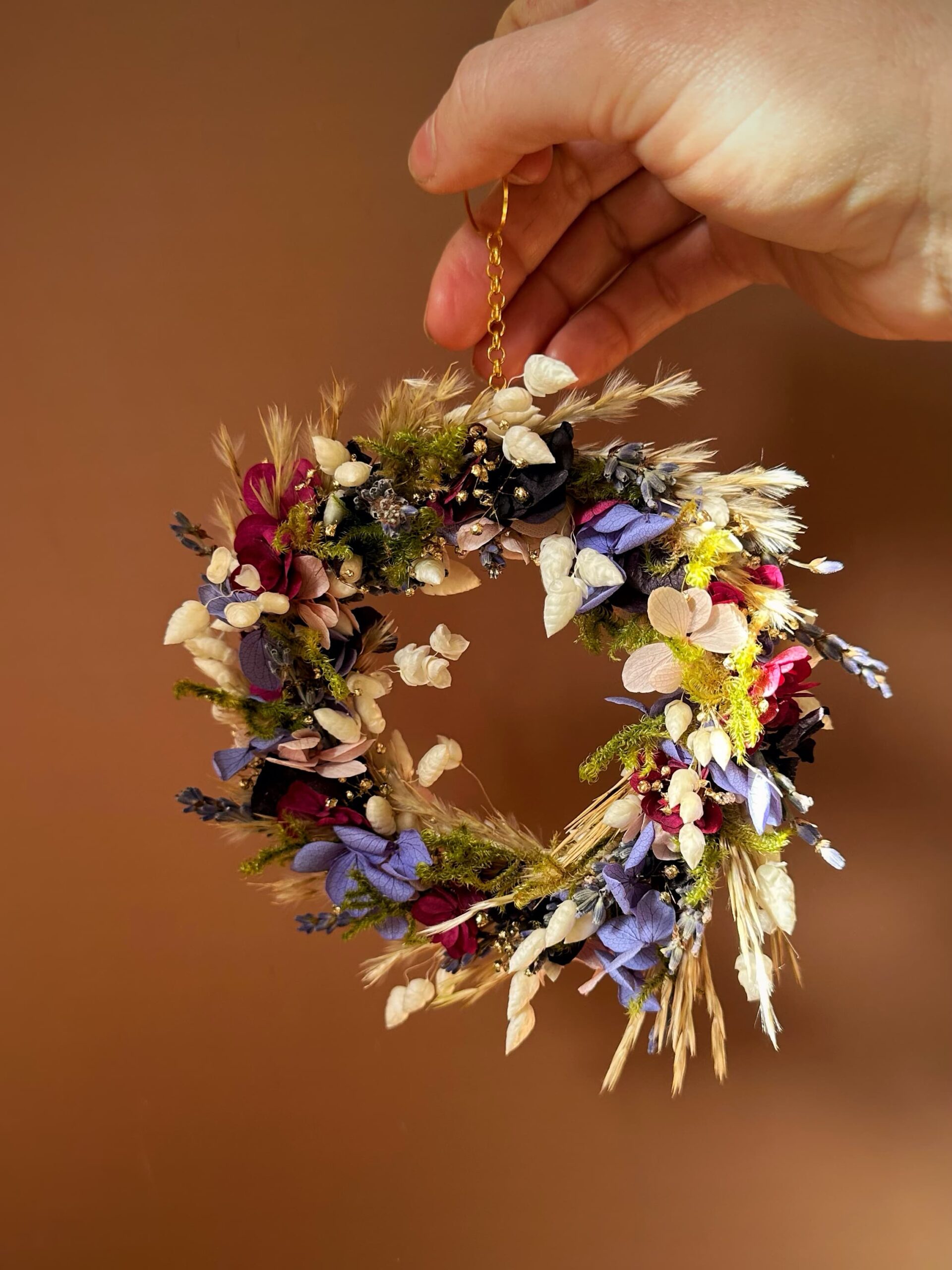 Réconciliation - Couronne en fleurs séchées et stabilisées